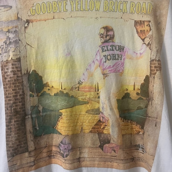 Anthropologie x Letluv Elton John Vintage Tee Size xs nwt - Picture 3 of 7